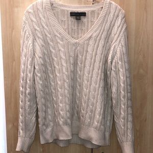 Knit white sweater